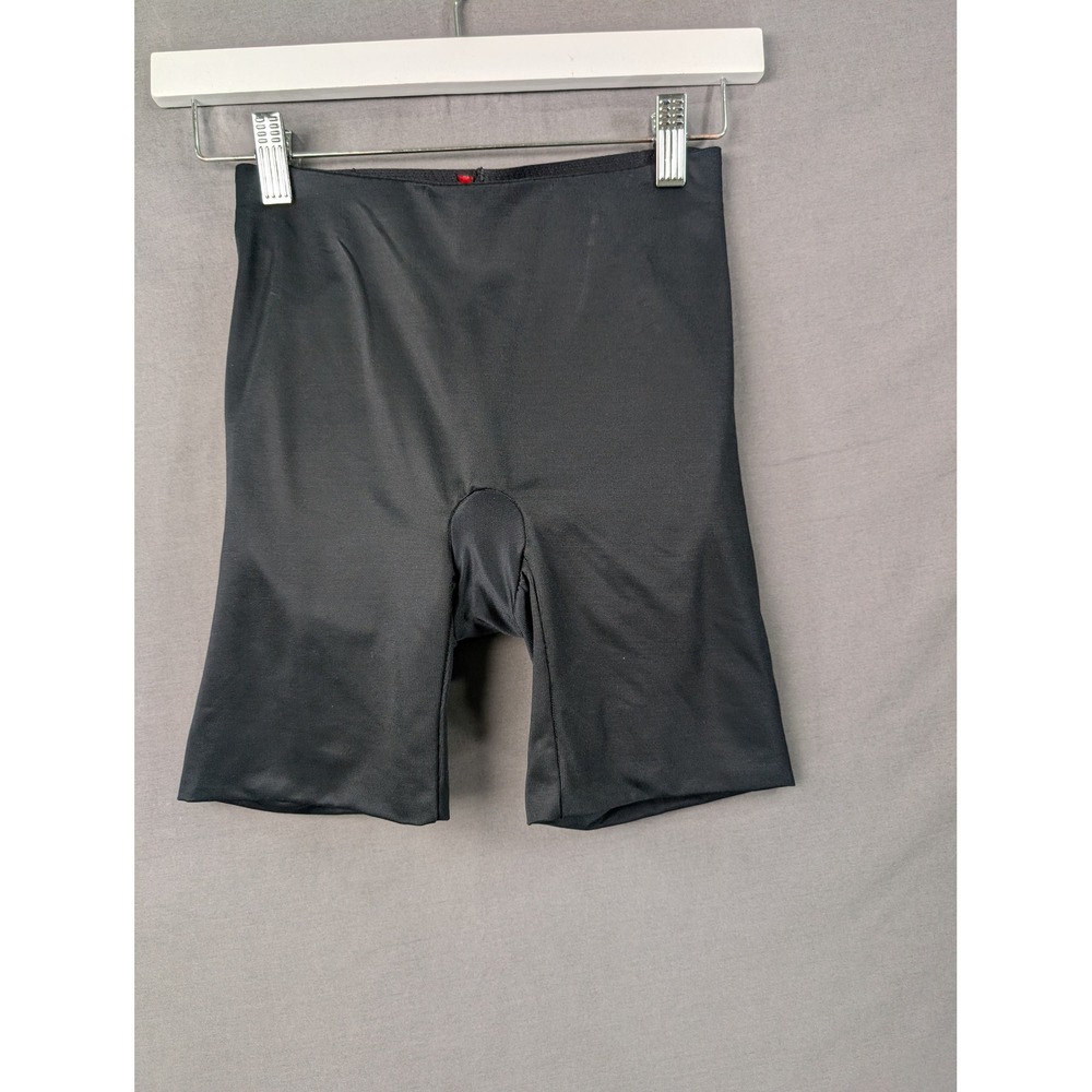 Spanx Power Short Mid-Thigh Shaper Black High Waist Women Small 7755
